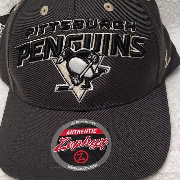 Zephyr Pittsburgh Penguins Velcroback Hat - New - Picture 2 of 9